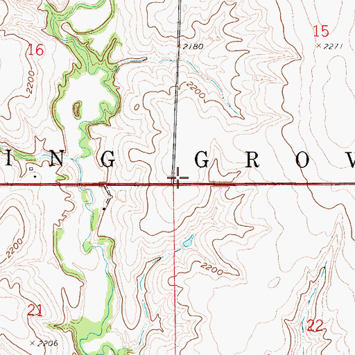 Topographic Map of Township of Spring Grove, NE