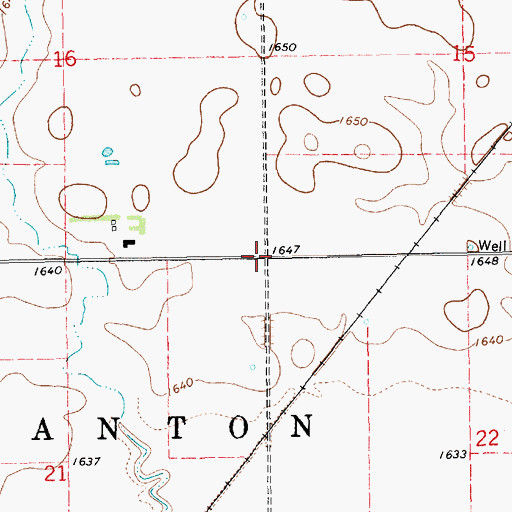 Topographic Map of Township of Stanton, NE