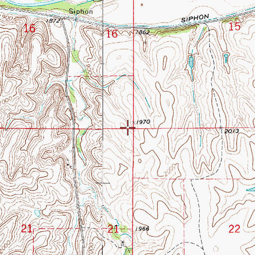 Topographic Map of Township of Turkey Creek, NE