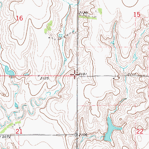 Topographic Map of Township of Turkey Creek, NE