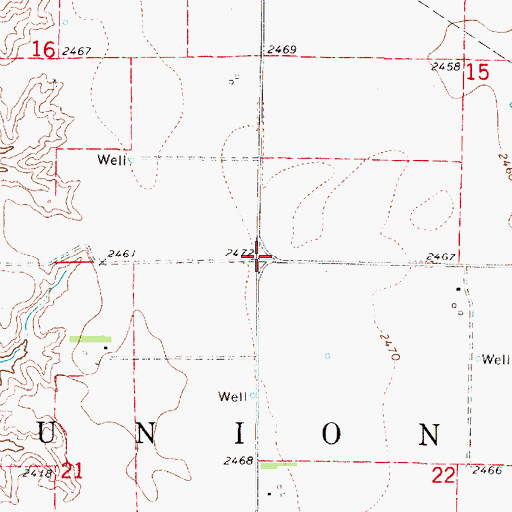 Topographic Map of Township of Union, NE