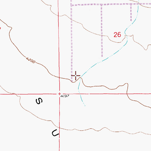 Topographic Map of Mud Springs Draw, AZ