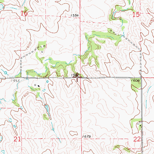 Topographic Map of Township of Valley, NE