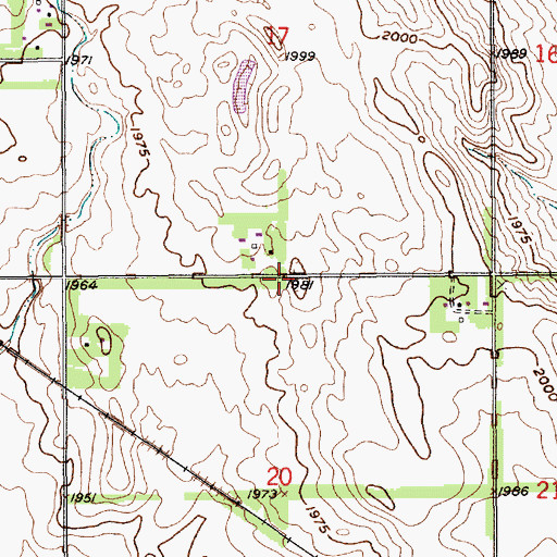 Topographic Map of Township of Verdigris, NE