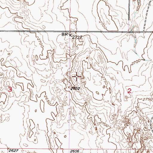 Topographic Map of Township of Victoria, NE