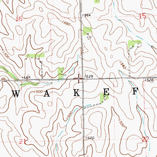 Topographic Map of Township of Wakefield, NE