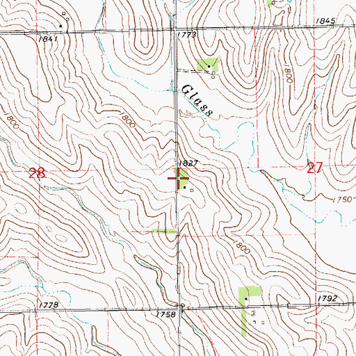 Topographic Map of Township of Walker, NE