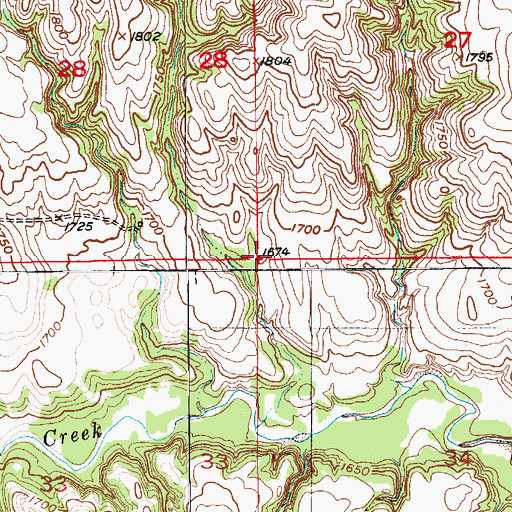 Topographic Map of Township of Washington, NE