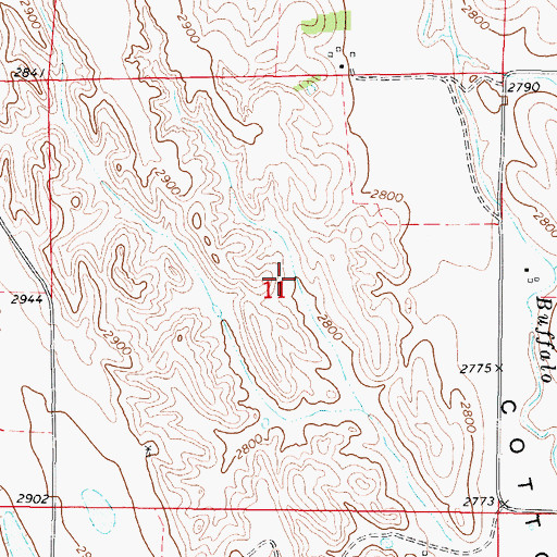 Topographic Map of Township of Wayne, NE