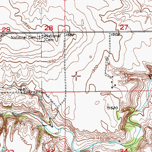 Topographic Map of Township of Western, NE