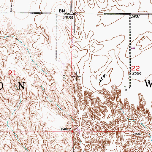Topographic Map of Township of West Union, NE