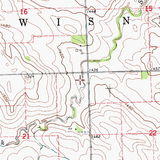 Topographic Map of Township of Wisner, NE