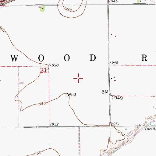 Topographic Map of Township of Wood River, NE