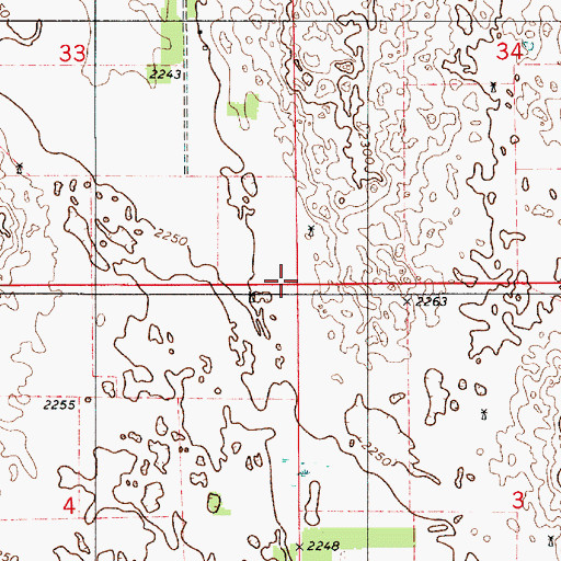 Topographic Map of Township of Wyoming, NE