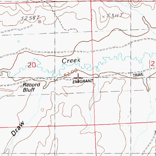 Topographic Map of Emigrant Trail, NV