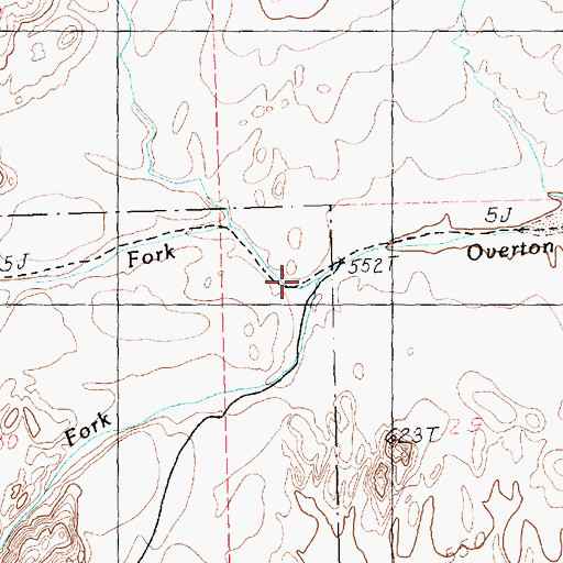 Topographic Map of South Fork Overton Wash, NV