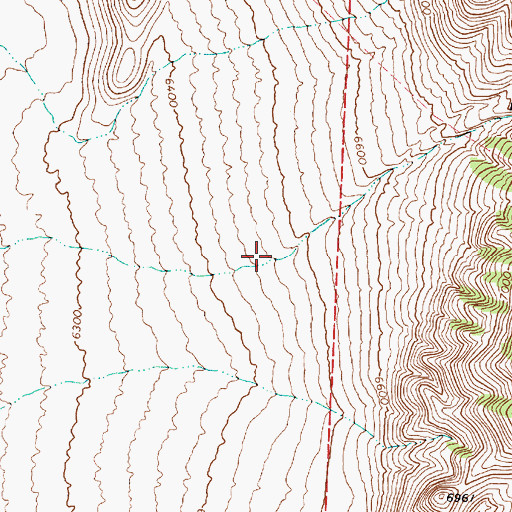 Topographic Map of Acree Canyon, NV