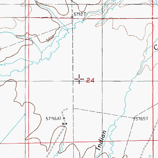 Topographic Map of Adams Creek, NV