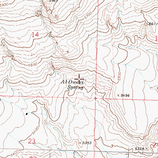 Topographic Map of Al Owens Spring, NV