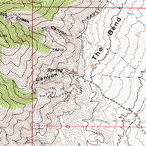 Topographic Map of Alameda Canyon, NV