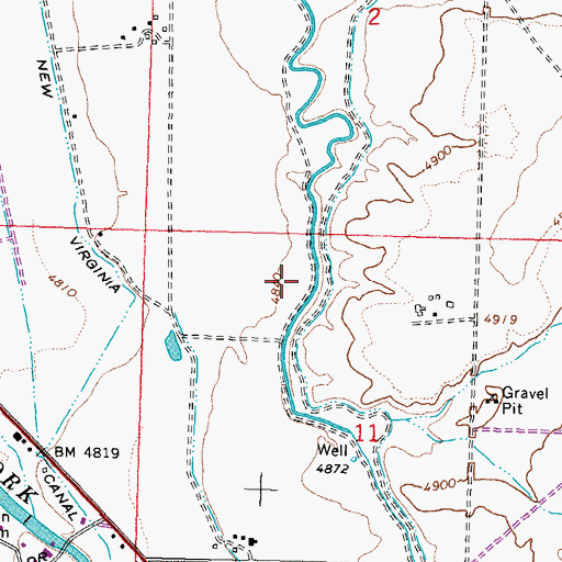Topographic Map of Allerman Canal, NV