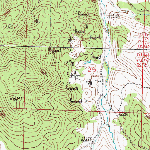 Topographic Map of Alpine Mill, NV