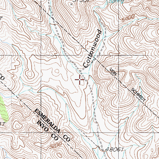 Topographic Map of Alum Creek, NV