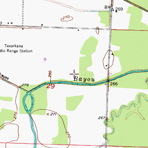 Topographic Map of Flying W Airport, AR