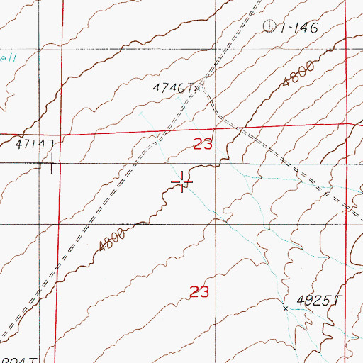 Topographic Map of Anderson Canyon, NV