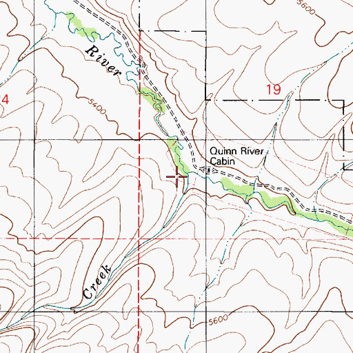 Topographic Map of Anderson Creek, NV