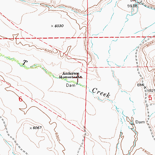 Topographic Map of Anderson Homestead, NV