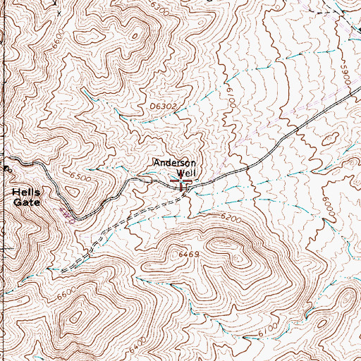 Topographic Map of Anderson Well, NV
