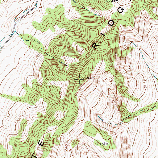 Topographic Map of Andesite Ridge, NV