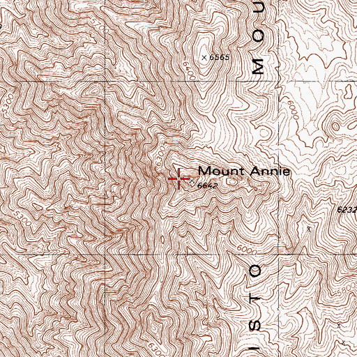 Topographic Map of Mount Annie, NV