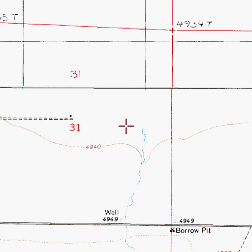 Topographic Map of Antelope Creek, NV