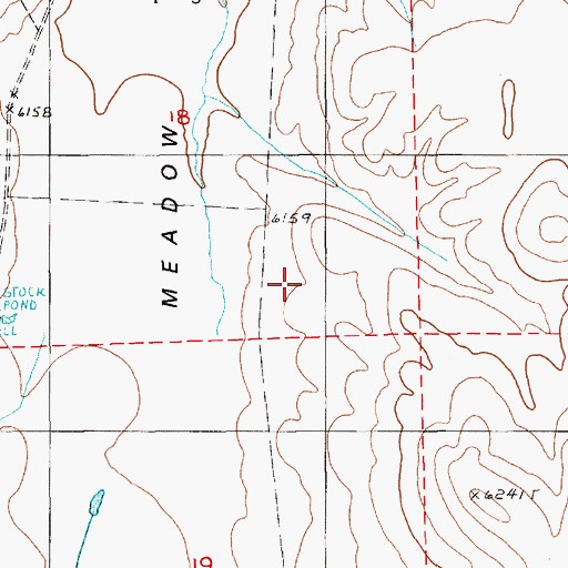 Topographic Map of Antelope Meadow, NV