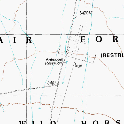 Topographic Map of Antelope Reservoir, NV