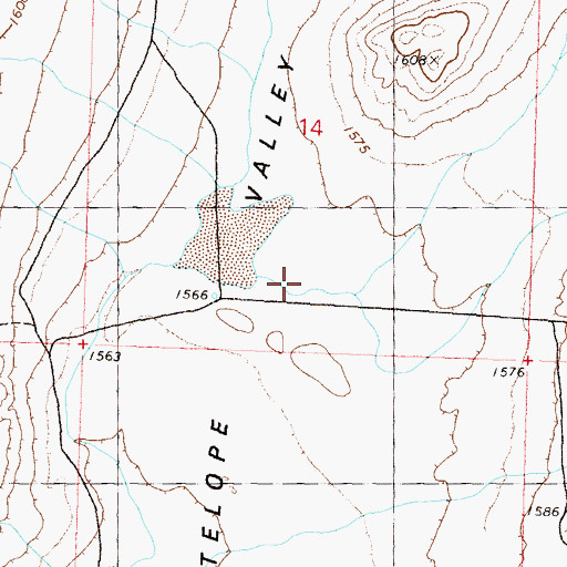 Topographic Map of Antelope Valley, NV