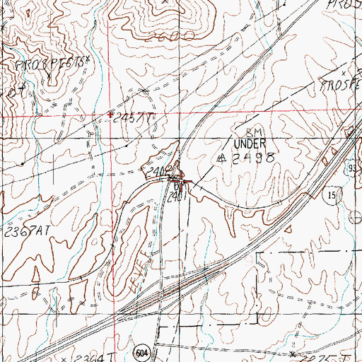 Topographic Map of Apex Underpass, NV