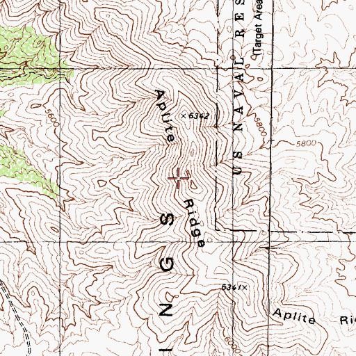 Topographic Map of Aplite Ridge, NV