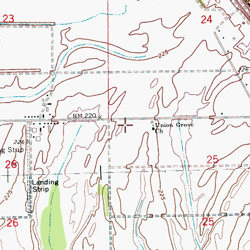 Topographic Map of Turrell Flying Service Airport, AR