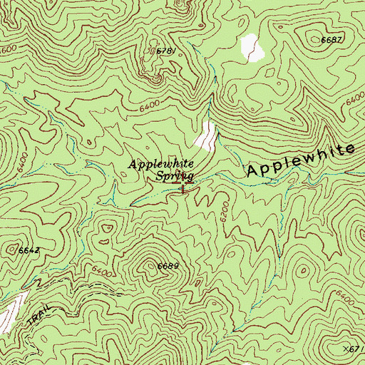 Topographic Map of Applewhite Spring, NV