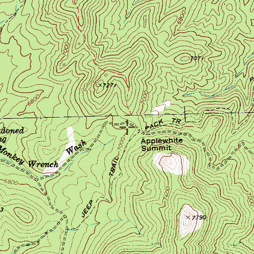 Topographic Map of Applewhite Summit, NV
