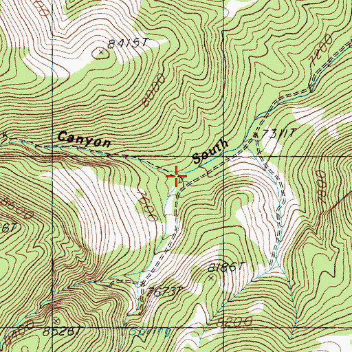 Topographic Map of Arch Canyon, NV