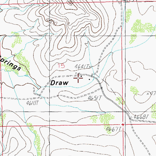 Topographic Map of Mud Springs Ranch, AZ