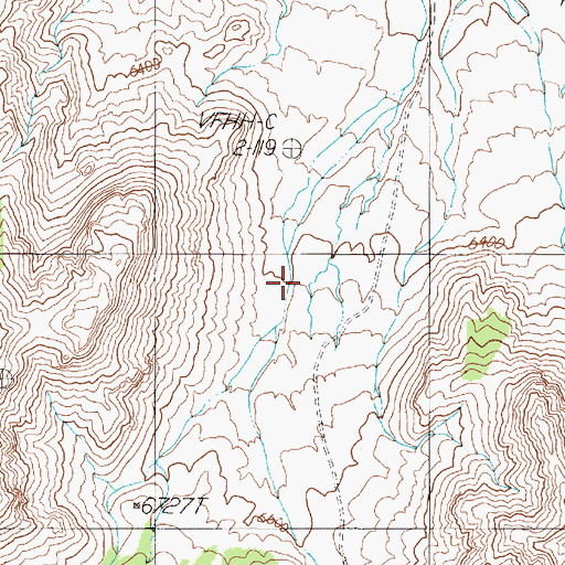 Topographic Map of Argentite Canyon, NV