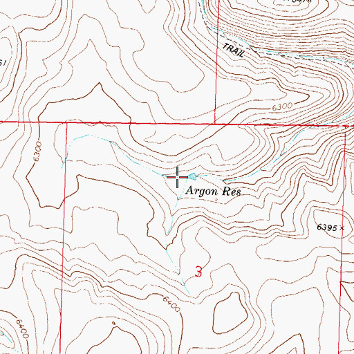 Topographic Map of Argon Reservoir, NV
