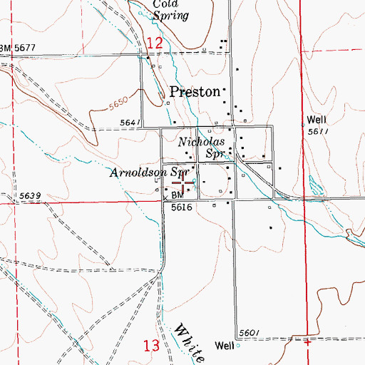 Topographic Map of Arnoldson Spring, NV
