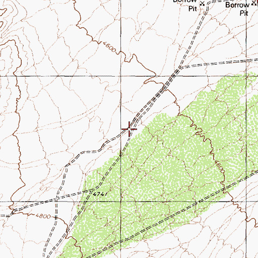 Topographic Map of Arterial Canyon, NV