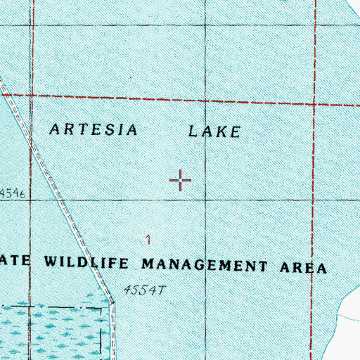 Topographic Map of Artesia Lake, NV